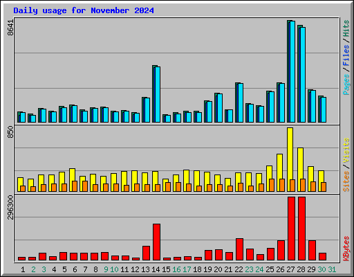 Daily usage for November 2024