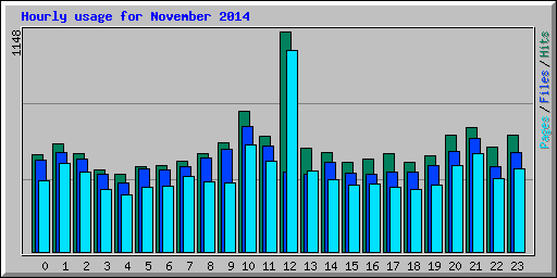 Hourly usage for November 2014