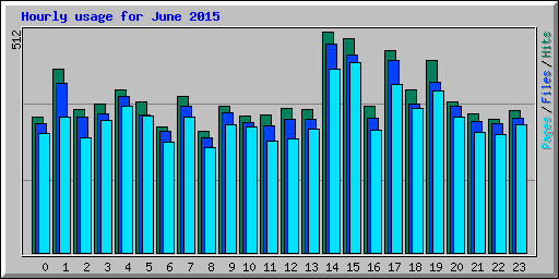 Hourly usage for June 2015