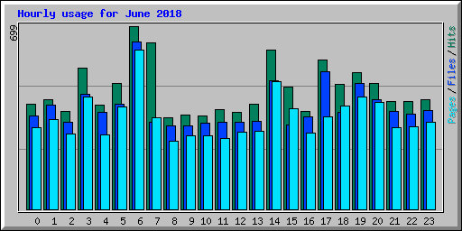 Hourly usage for June 2018