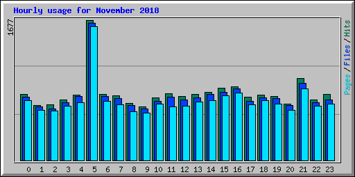 Hourly usage for November 2018