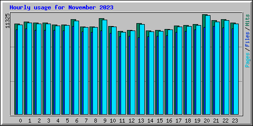 Hourly usage for November 2023