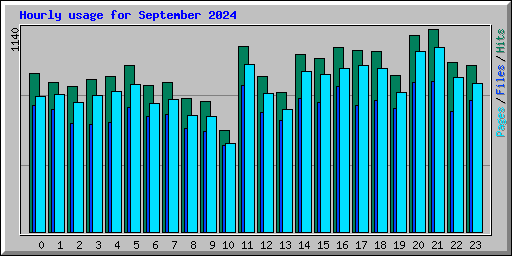 Hourly usage for September 2024