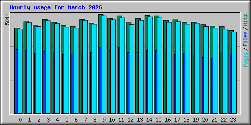Hourly usage for March 2026