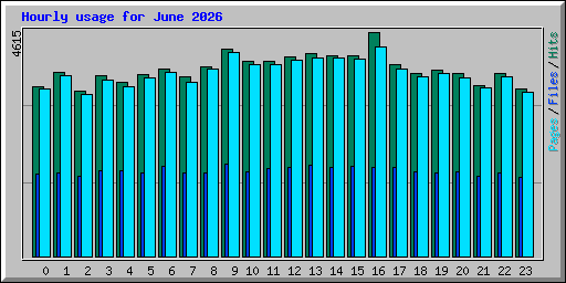Hourly usage for June 2026