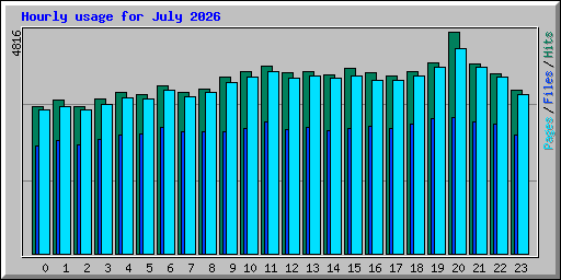Hourly usage for July 2026